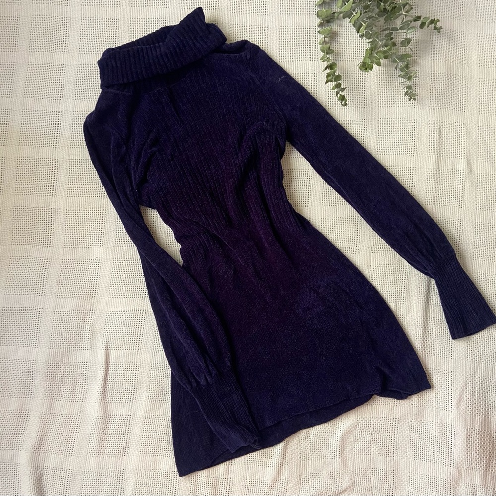 Free People Turtleneck Back Keyhole Winter Dress